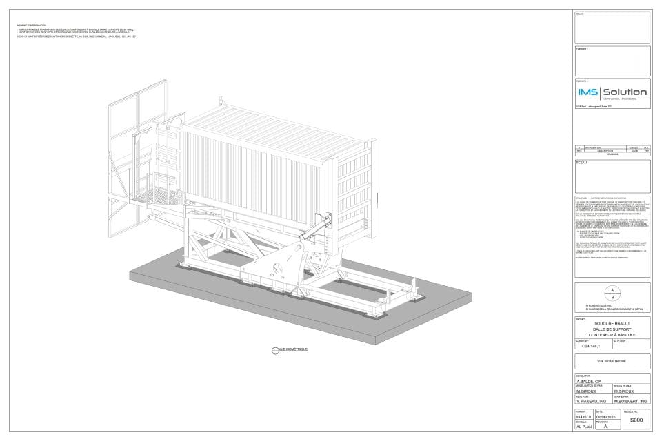 Dessin d'une base de béton