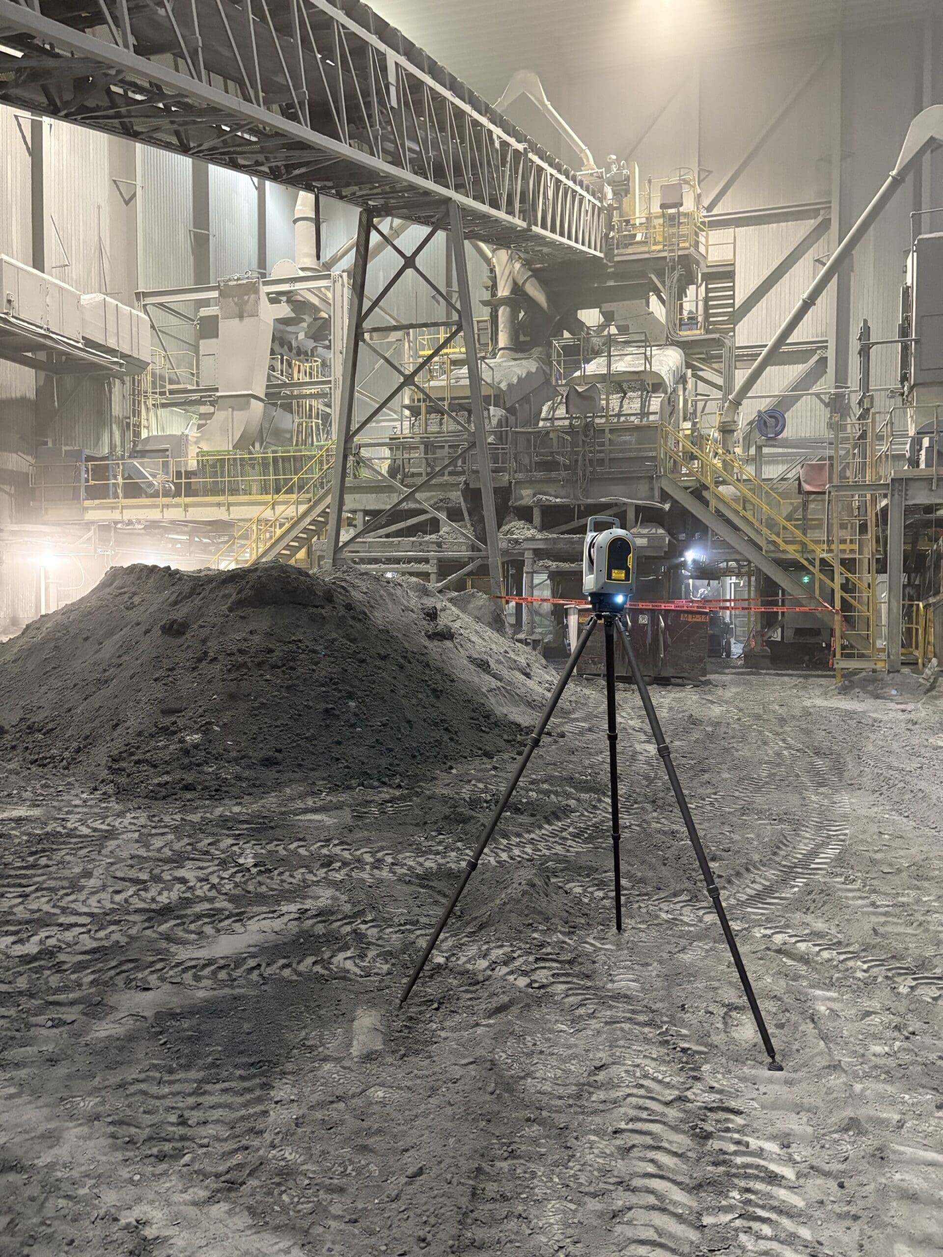 Scanneur 3D sur un chantier de construction
