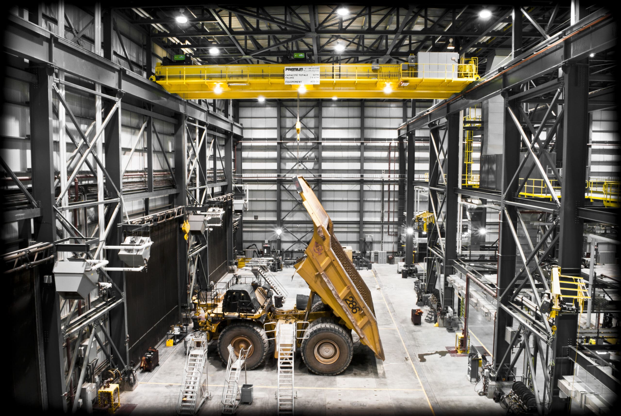 Conception d'un pont roulant dans une usine d'ingénierie